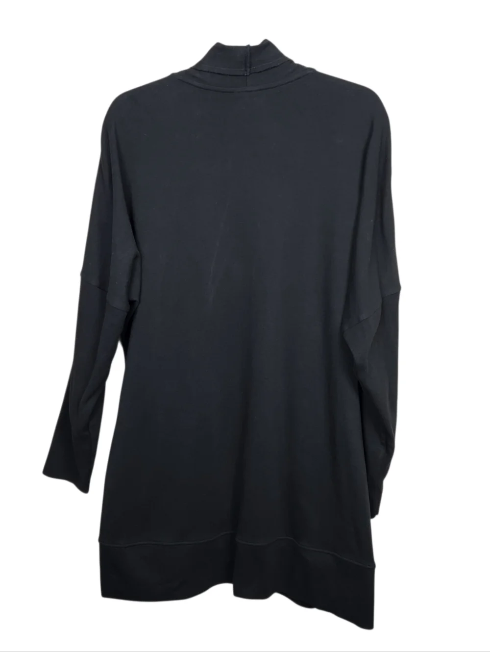 PACT Airplane Cardigan Black 100% Organic Cotton Travel Longline Womens Size M L - Picture 6 of 14